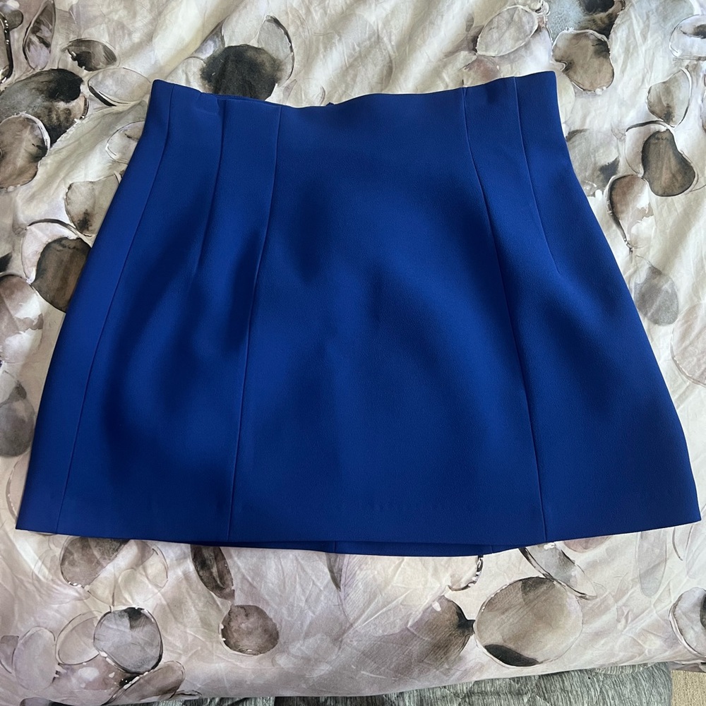 Zara Royal Blue A-Line Mini Skirt